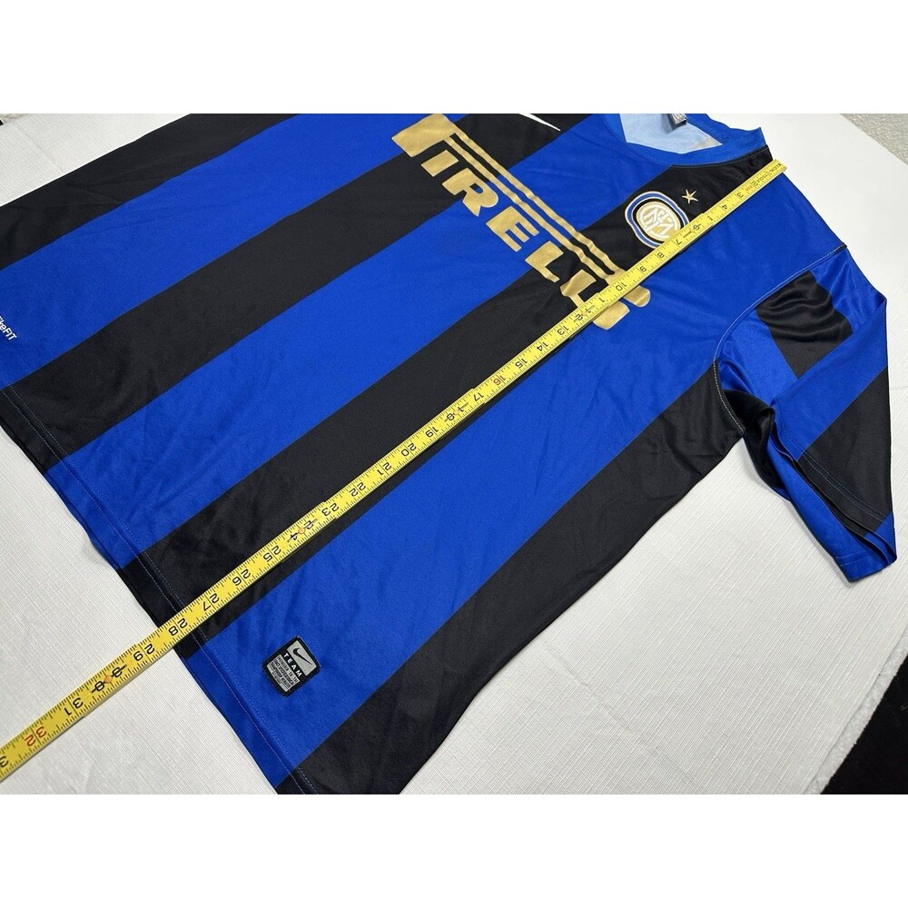 NikeFIT Inter Milan 2008-09 Home Soccer Jersey Size Large Black Blue 339842-490 - Picture 12 of 15